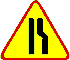 znaki drogowe ostrzegawcze